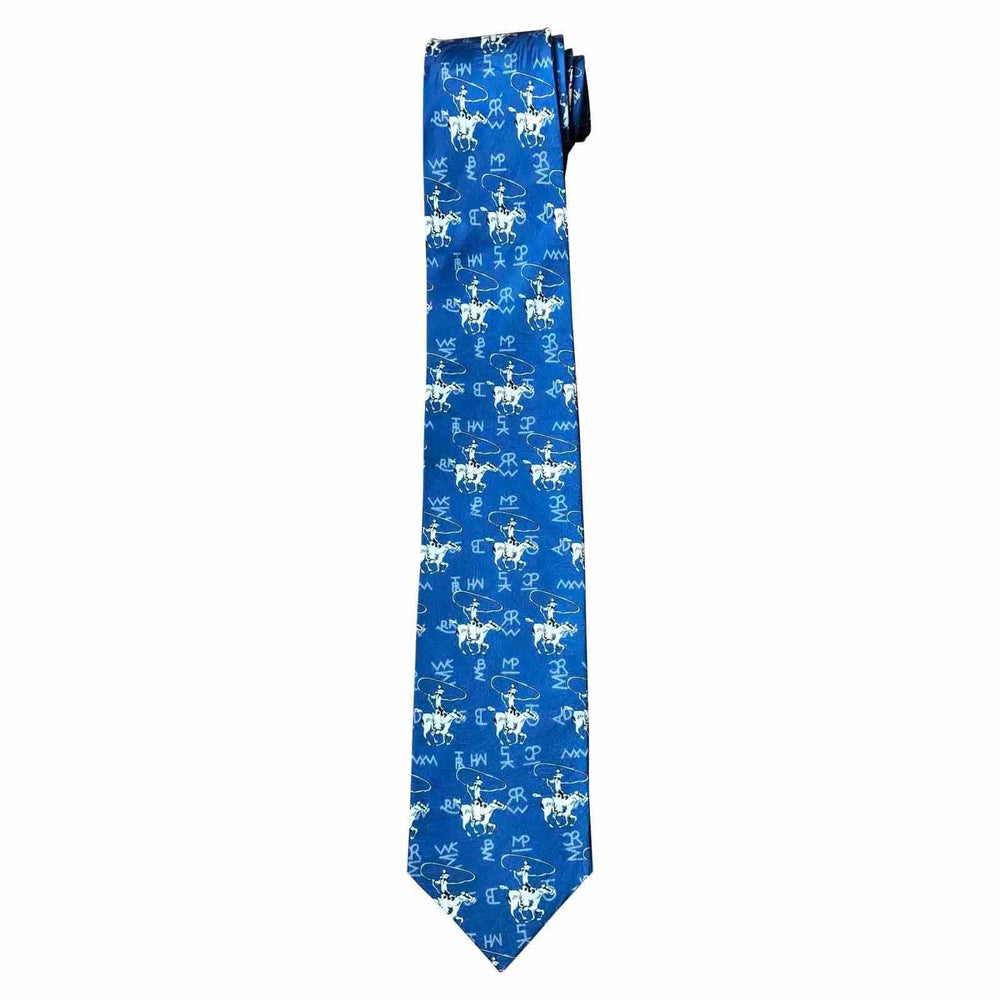Roper & Brands Navy Western Silk Tie - Rockmount Clothing - Flyclothing LLC
