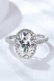 4.5 Carat Moissanite Halo Ring - Trendsi - Flyclothing LLC
