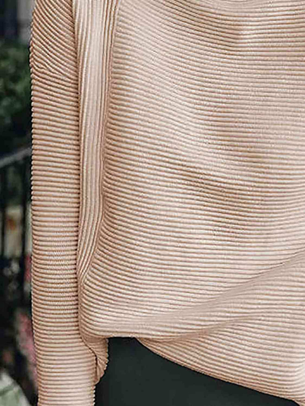 Ribbed Mock Neck Long Sleeve Sweater - Trendsi - Flyclothing LLC