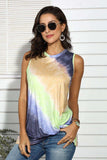 Tie-Dye Round Neck Tank - Trendsi - Flyclothing LLC