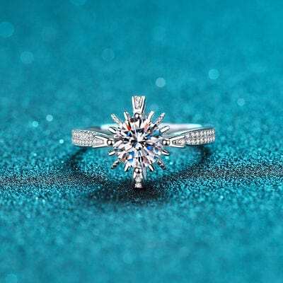 1 Carat Moissanite 925 Sterling Silver Ring - Trendsi - Flyclothing LLC