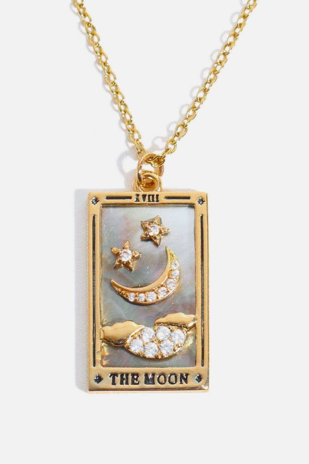 Tarot Card Pendant Stainless Steel Necklace - Trendsi - Flyclothing LLC