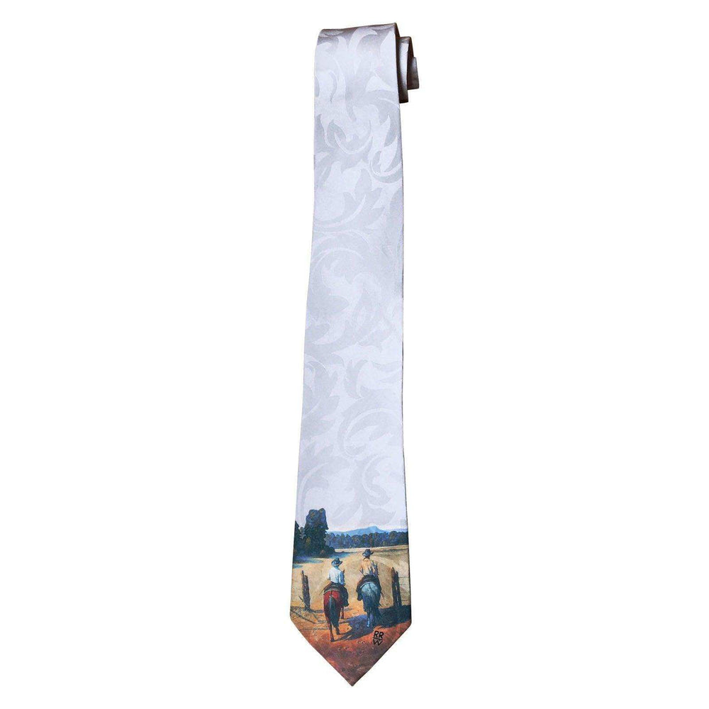 Limited-Edition Working the Pasture Silk Tie by by Harold Post - Rockmount Clothing - Flyclothing LLC