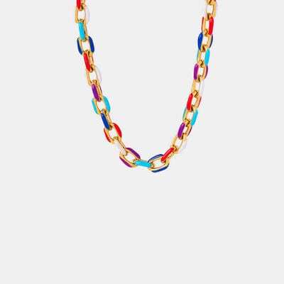 18K Gold-Plated Titanium Steel Necklace - Trendsi - Flyclothing LLC