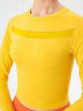 Round Neck Long Sleeve Active T-Shirt - Trendsi - Flyclothing LLC