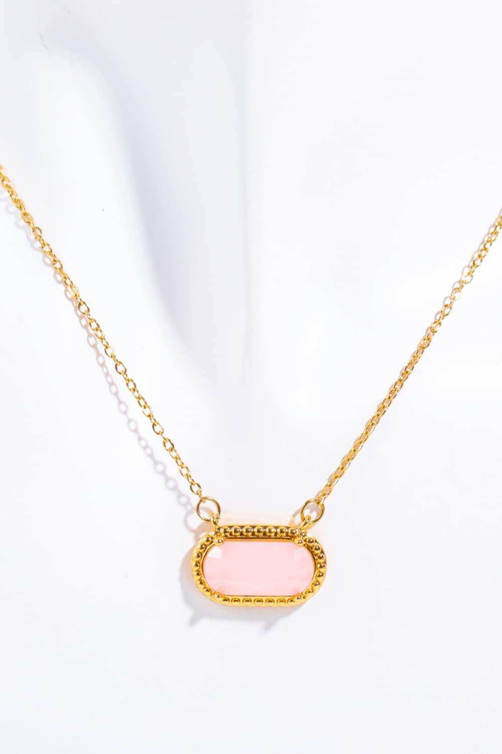 Copper 14K Gold Pleated Pendant Necklace - Trendsi - Flyclothing LLC