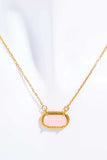 Copper 14K Gold Pleated Pendant Necklace - Trendsi - Flyclothing LLC