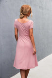 Scoop Neck Short Sleeve Dress - Trendsi - Flyclothing LLC