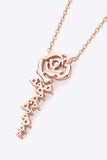 925 Sterling Silver 18K Rose Gold-Plated Pendant Necklace - Trendsi - Flyclothing LLC