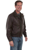 Scully CHOC W/OLIVE DOUBLE COLLAR JACKET - Scully Leather - Flyclothing LLC