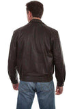 Scully CHOC W/OLIVE DOUBLE COLLAR JACKET - Scully Leather - Flyclothing LLC