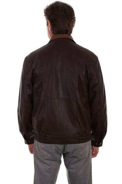 Scully CHOC W/COGNAC DOUBLE COLLAR JACKET - Scully Leather - Flyclothing LLC