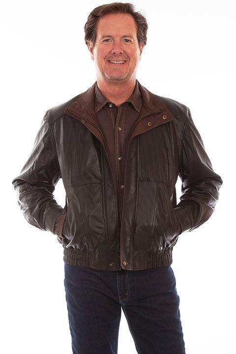 Scully BLACK FEATHERLITE DOUBLE COLLAR JACKET - Scully Leather - Flyclothing LLC