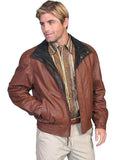 Scully BROWN FEATHERLITE DOUBLE COLLAR JACKET - Scully Leather - Flyclothing LLC