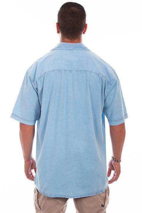 Scully DISTRESSED SKY BLUE THE TRAVELER Shirt - Scully Leather - Flyclothing LLC