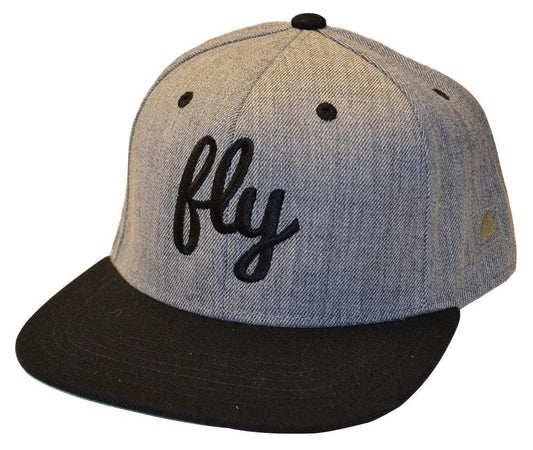 Fly Black & Gray Snap Back Hat - Flyclothing LLC