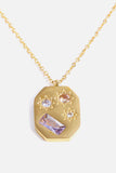 Inlaid Zircon Pendant Stainless Steel Necklace - Trendsi - Flyclothing LLC