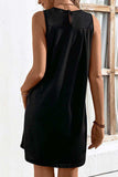 Round Neck Sleeveless Mini Dress - Trendsi - Flyclothing LLC