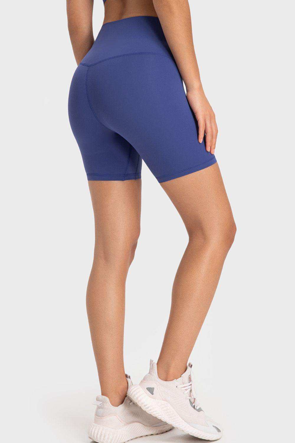 Staying Cozy Wide Waistband Biker Shorts - Trendsi - Flyclothing LLC