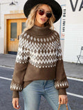 Turtleneck Lantern Sleeve Sweater - Trendsi - Flyclothing LLC