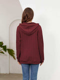 Raglan Sleeve Front Pocket Hoodie - Trendsi - Flyclothing LLC
