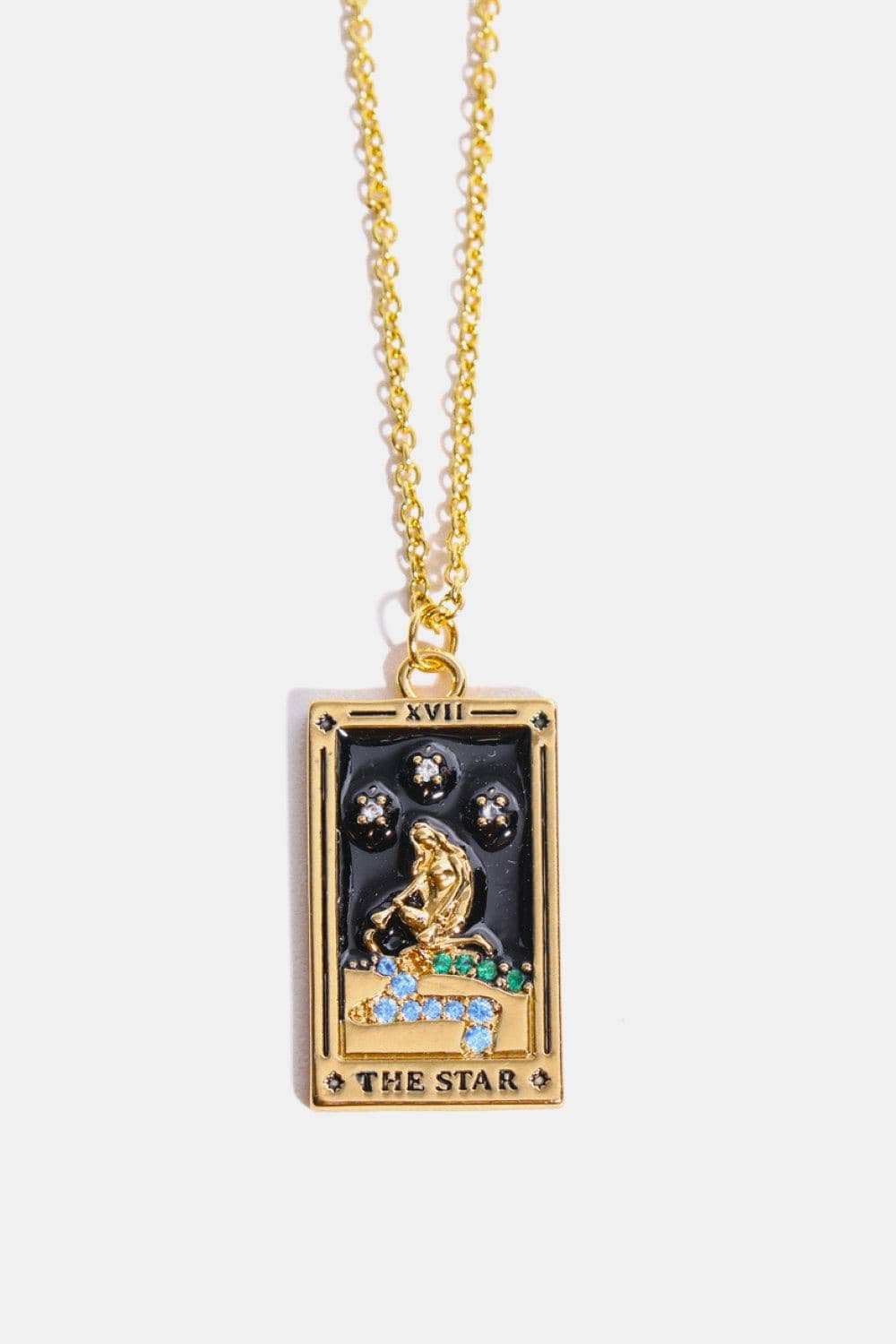 Tarot Card Pendant Stainless Steel Necklace - Trendsi - Flyclothing LLC