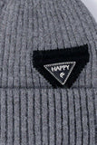 HAPPY Contrast Beanie - Trendsi - Flyclothing LLC