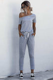 Asymmetrical Neck Tied Jumpsuit with Pockets - Trendsi - Flyclothing LLC