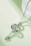 Moissanite Key Pendant Necklace - Trendsi - Flyclothing LLC
