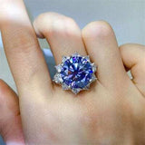 10 Carat Moissanite 925 Sterling Silver Ring - Trendsi - Flyclothing LLC