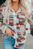 Printed Button Up Long Sleeve Shirt - Trendsi - Flyclothing LLC