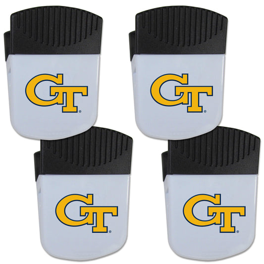 Georgia Tech Yellow Jackets Chip Clip Magnet with Bottle Opener, 4 pack - Flyclothing LLC