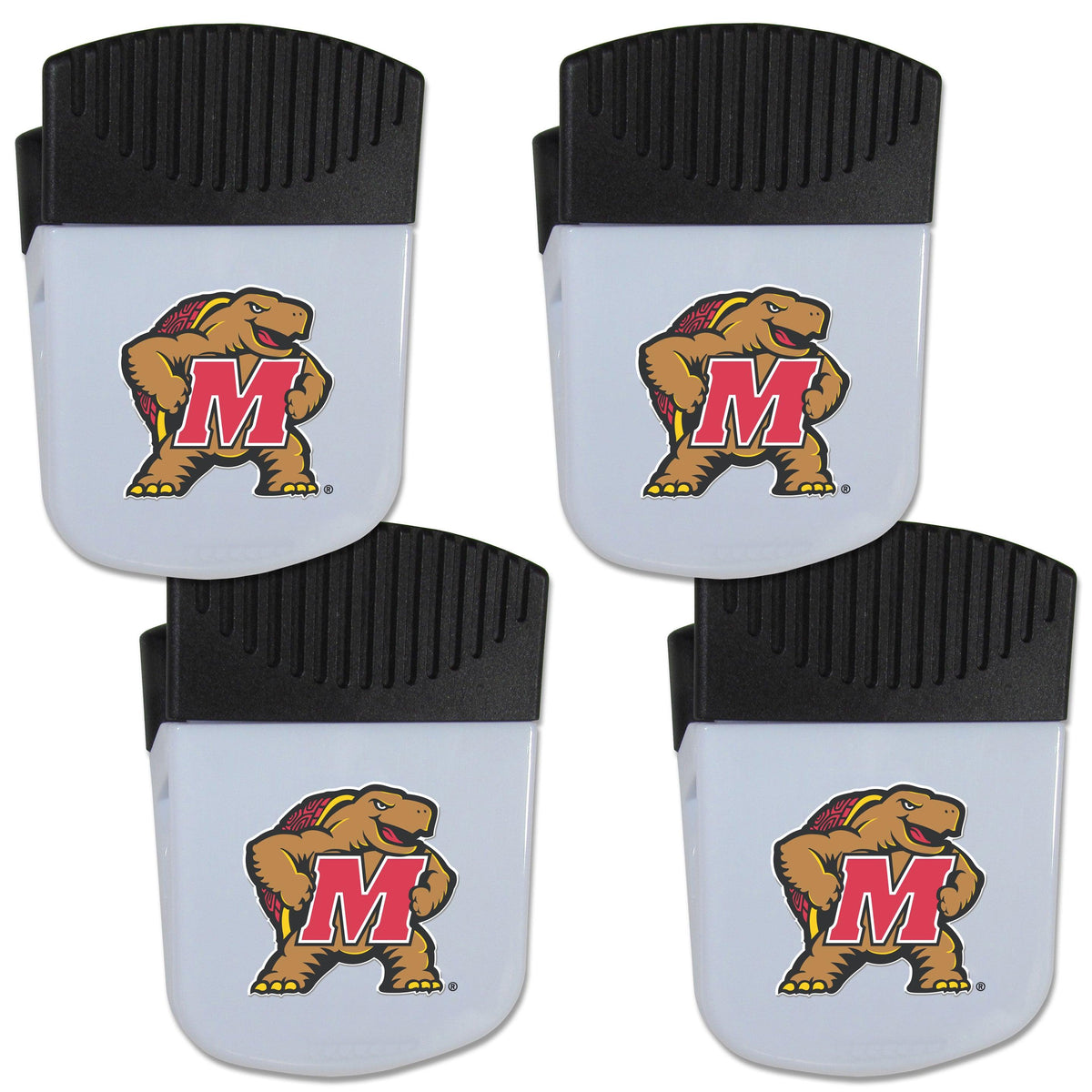 Maryland Terrapins Chip Clip Magnet with Bottle Opener, 4 pack - Flyclothing LLC