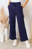 RISEN Drawstring Relaxed Cargo Wide Leg Pants - Trendsi - Flyclothing LLC