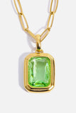 Zircon 18K Gold-Plated Geometrical Shape Pendant Necklace - Trendsi - Flyclothing LLC