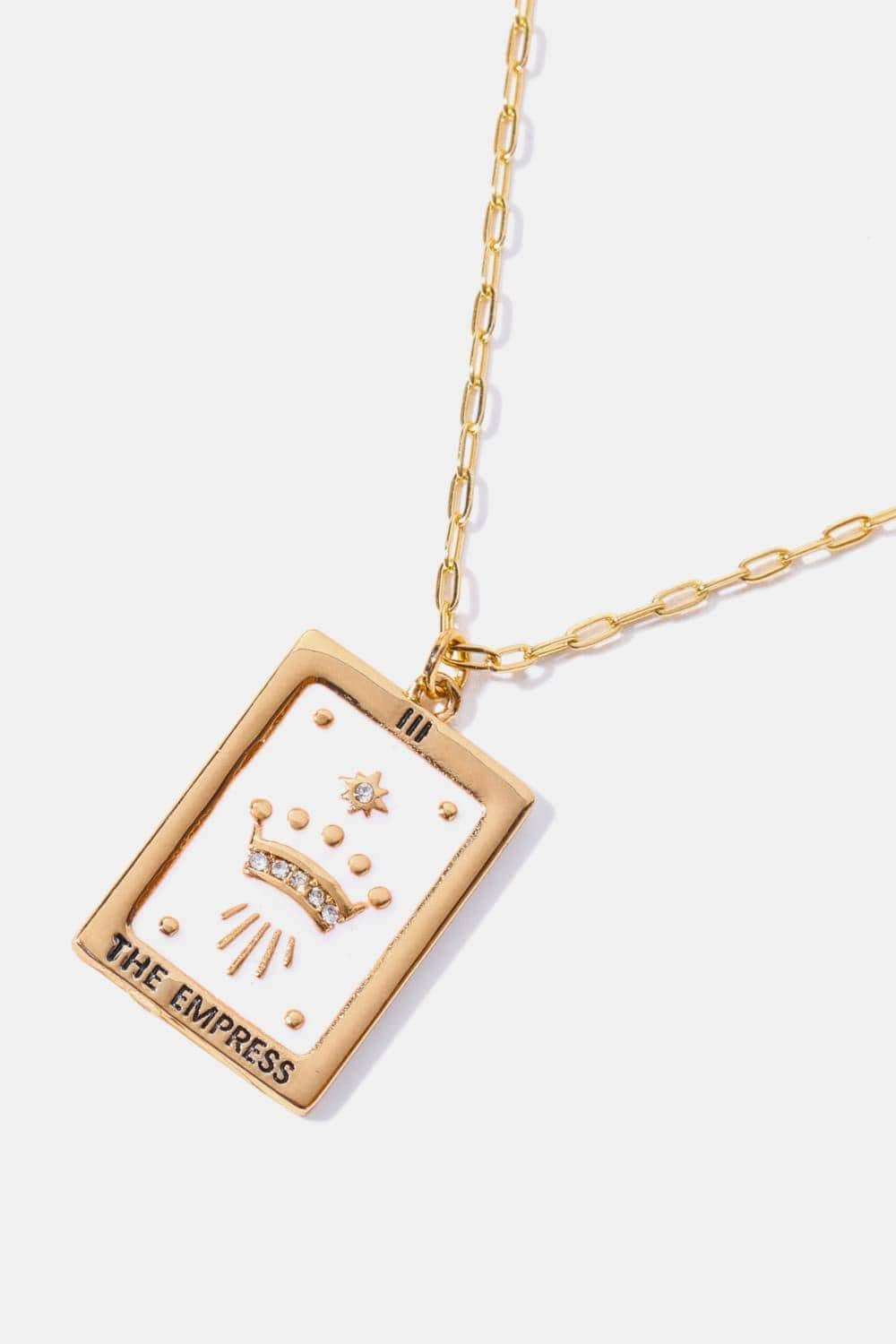 Tarot Card Pendant Copper Necklace - Trendsi - Flyclothing LLC