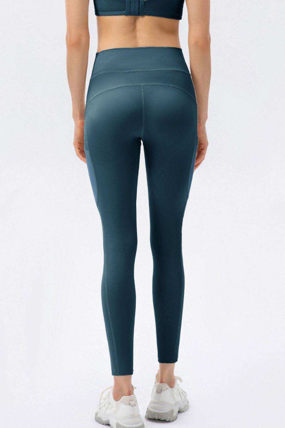 High Waist Slim Fit Long Sports Pants - Trendsi - Flyclothing LLC