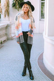 Color Block Open Front Slit Cardigan - Trendsi - Flyclothing LLC