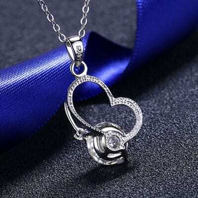 2 Carat Moissanite Heart 925 Sterling Silver Necklace - Trendsi - Flyclothing LLC