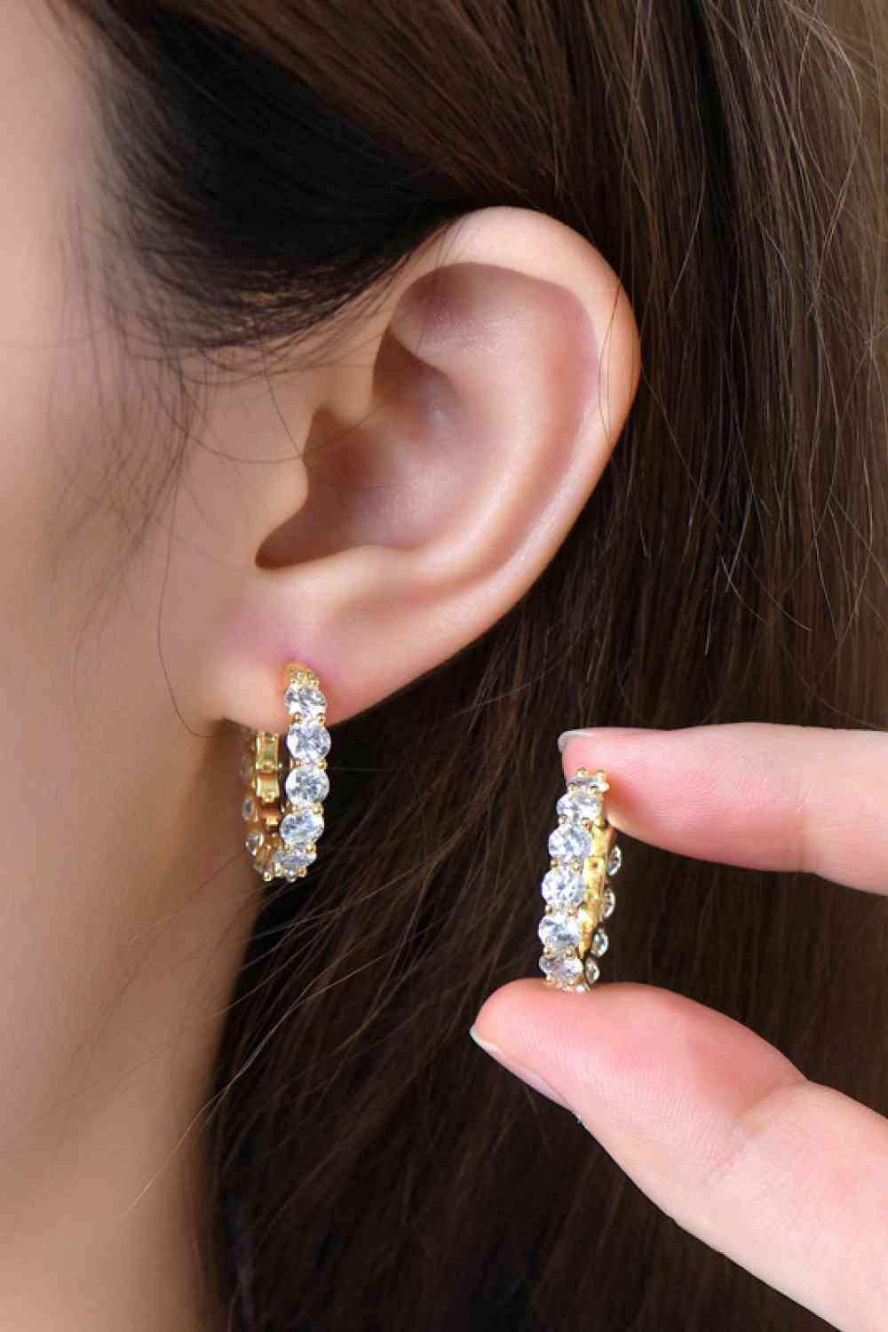 7.2 Carat Moissanite 925 Sterling Silver Earrings - Trendsi - Flyclothing LLC