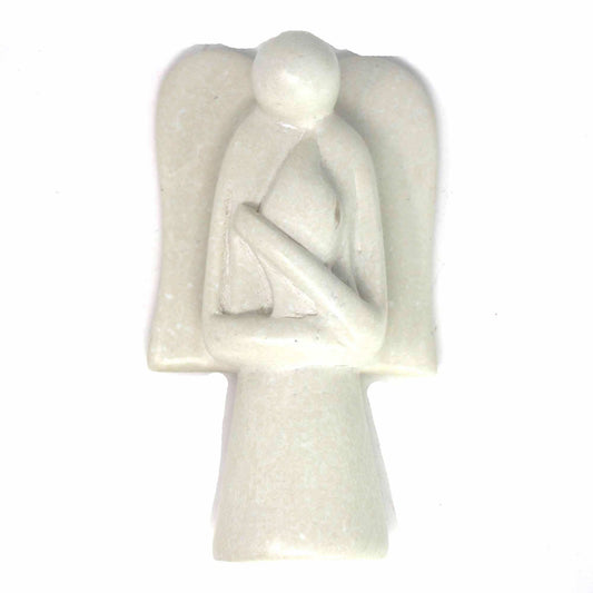 Angel Soapstone Sculpture with Eternal Light - SMOLArt - Flyclothing LLC