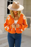 Floral Open Front Fuzzy Cardigan - Trendsi - Flyclothing LLC