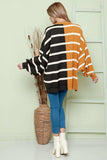 Striped Dropped Shoulder Round Neck Blouse - Trendsi - Flyclothing LLC