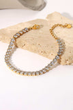 Inlaid Zircon 18K Gold Plated Bracelet - Trendsi - Flyclothing LLC
