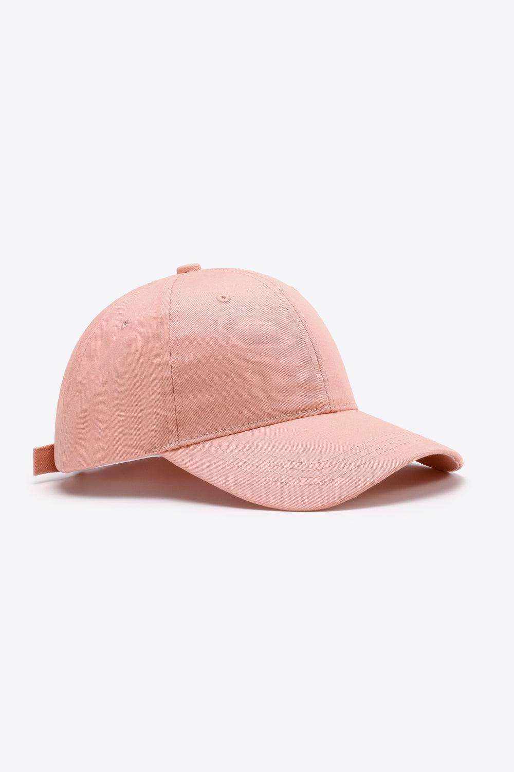 Plain Adjustable Cotton Baseball Cap - Trendsi - Flyclothing LLC