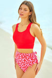 Two-Tone Tied Two-Piece Swimsuit - Trendsi - Flyclothing LLC