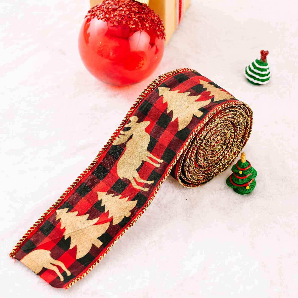 Christmas Polyester Ribbon - Trendsi - Flyclothing LLC