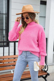 Turtle Neck Long Sleeve Pullover Sweater - Trendsi - Flyclothing LLC