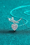 1 Carat Moissanite Heart Pendant Necklace - Trendsi - Flyclothing LLC