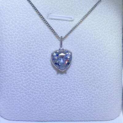 2 Carat Moissanite 925 Sterling Silver Necklace - Trendsi - Flyclothing LLC